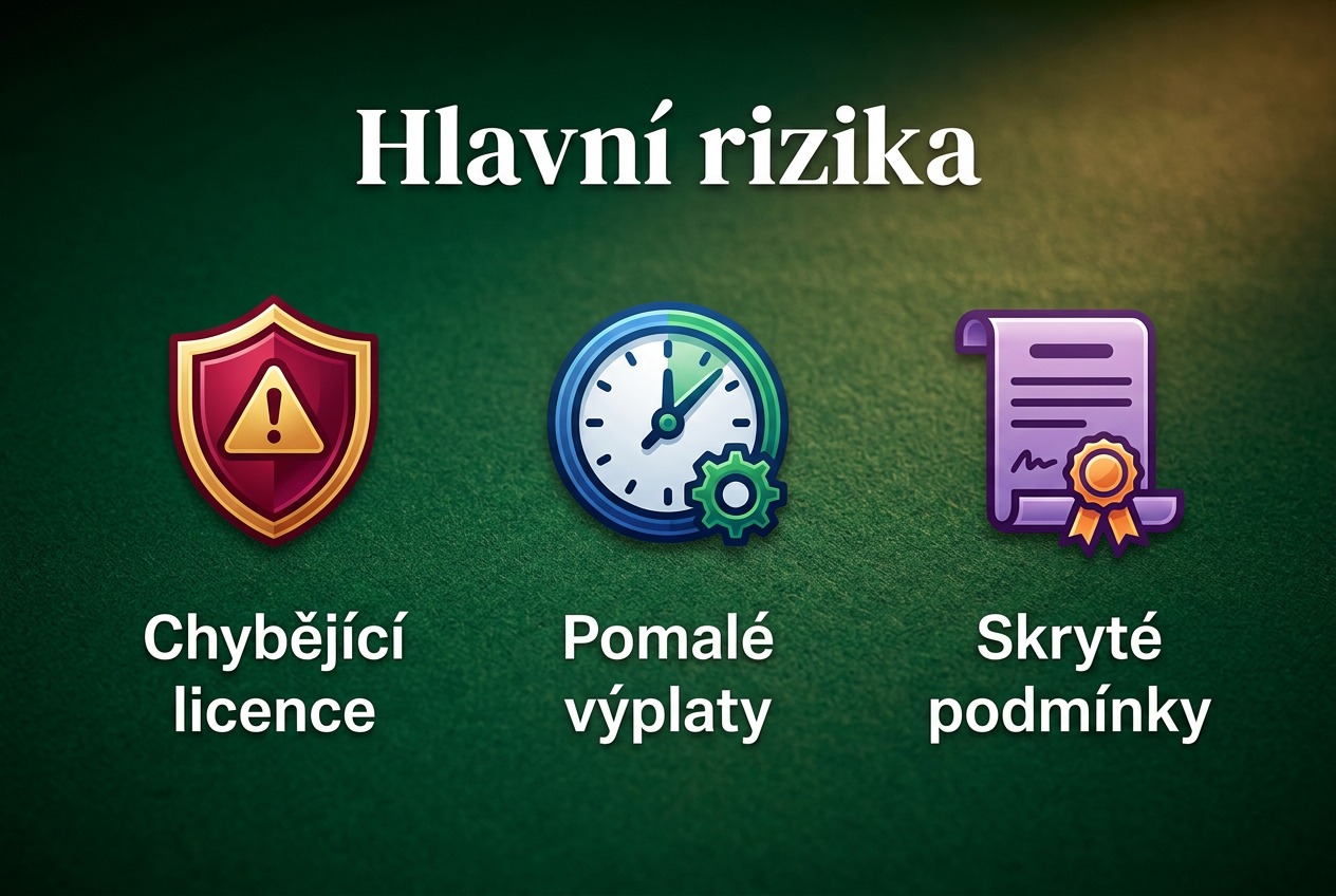 Infografika rizik při výběru online kasina